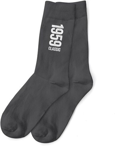 65th Birthday Gift Socks Novelty Keepsake Present Idea for Age 65 Years Old (Size 7-12) (Black) in Saudi Arabia