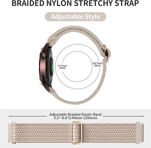 3 Pack Braided Nylon Stretchy Strap Compatible for Samsung Galaxy Watch 6 5 4 47mm 46mm 45mm 44mm 43mm 40mm Men Women, 20mm 22mm Sport Soft Watch Bands for Watch 6 5 4 Classic Active Pro ,Gear S3 Frontier, Fossil Gen 5 4 in Saudi Arabia