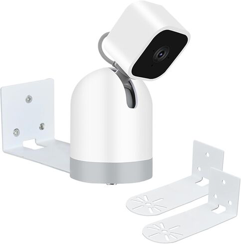 حامل جداري للكاميرا المعدنية من TEKCAM متوافق مع كاميرا Blink Mini Pan-Tilt، 2 حزمة كاميرا أمان، حامل كاميرا قابلة للإمالة، حامل كاميرا السقف، دعامة تثبيت الحفر in Kuwait