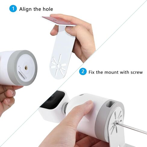 حامل جداري للكاميرا المعدنية من TEKCAM متوافق مع كاميرا Blink Mini Pan-Tilt، 2 حزمة كاميرا أمان، حامل كاميرا قابلة للإمالة، حامل كاميرا السقف، دعامة تثبيت الحفر in Kuwait