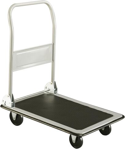 Safco Products Tuff Truck Continuous Handle Hand Truck - 400 lbs. Capacity -Black Powder Coat Finish - With Flow-Back Handle Design - Heavy-Gauge Tubular Steel Frame. For Moving Storage and More in Saudi Arabia