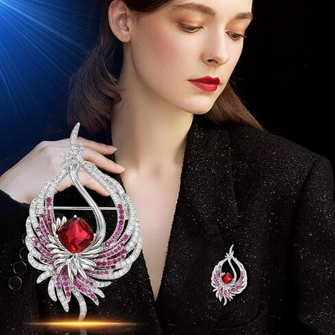 UNVAK Rhinestones Animal Brooch for Women Girl Animal Brooches Pins Crystal Animal Lapel Pin Valentine's Day Mother's Day Gift for Daughter Girlfriend Mom in Saudi Arabia