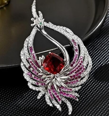 UNVAK Rhinestones Animal Brooch for Women Girl Animal Brooches Pins Crystal Animal Lapel Pin Valentine's Day Mother's Day Gift for Daughter Girlfriend Mom in Saudi Arabia