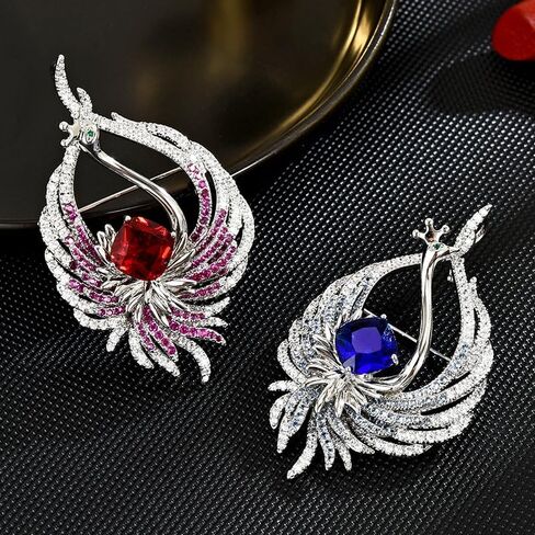 UNVAK Rhinestones Animal Brooch for Women Girl Animal Brooches Pins Crystal Animal Lapel Pin Valentine's Day Mother's Day Gift for Daughter Girlfriend Mom in Saudi Arabia