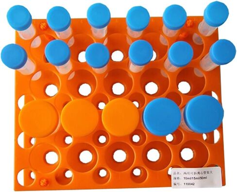 رف أنبوب اختبار من بيبي، حامل أنبوب الطرد المركزي لـ 10 مل، 15 مل، 50 مل، حامل بلاستيكي قابل للفصل، 50 بئرًا in Kuwait