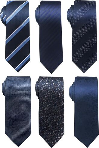 joy alice Tie For Men 6 PCS Necktie Woven Jacquard Neck Ties Set in Saudi Arabia