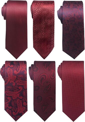 joy alice Tie For Men 6 PCS Necktie Woven Jacquard Neck Ties Set in Saudi Arabia