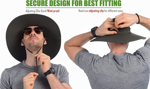 USHAKE قبعة الصيد دلو سفاري قبعة الشمس واسعة حافة قبعة بوني للرجال والنساء in Kuwait