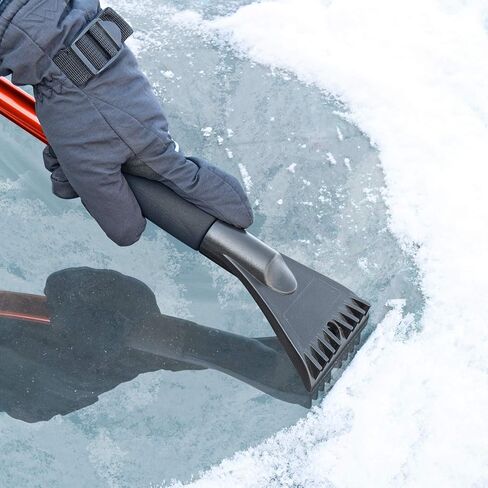 BDK Motor Trend 39" Extendable Snow Brush with Built-in Car Ice Scraper – Ergonomic 2-in-1 Snow Scraper for Car with Rotating Head, Durable Aluminium Windshield Scraper for Ice and Snow in Saudi Arabia