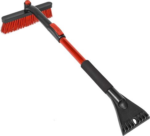 BDK Motor Trend 39" Extendable Snow Brush with Built-in Car Ice Scraper – Ergonomic 2-in-1 Snow Scraper for Car with Rotating Head, Durable Aluminium Windshield Scraper for Ice and Snow in Saudi Arabia