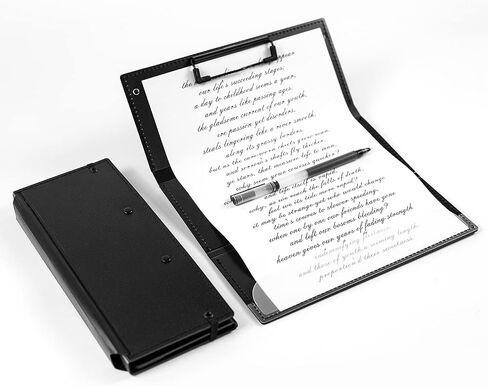 Nursing Clipboard Foldable 3 Layers Plastic Pocket Clip Board for Medical Students Doctors School Office Nurse Clipboard Foldable Clipboard Nursing Folding Clipboards Nursing Cheat Sheet (Black) in Saudi Arabia