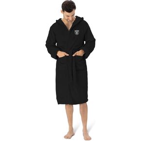 Northwest NFL Hooded Silk Touch Bathrobe – Soft Plush Robe with Hood, Adjustable Belt, and Embroidered Team Logo in Saudi Arabia