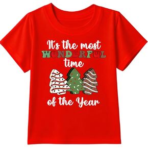 Boys Girls Christmas Shirt Kids Christmas Tree T-Shirts Funny Toddler Xmas Holiday Short Sleeve Tees 2025 (3-10 Years) in Saudi Arabia