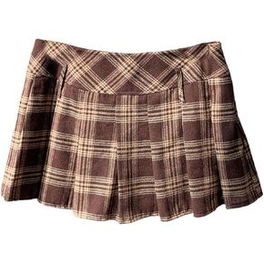 Floerns Women's Plaid Mini Skirts Pleated Hem Uniform Skater Skirt Built in Shorts in Saudi Arabia