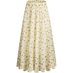 Women's Casual Skirt Summer Stretch High Waist Flowy Skirts Chiffon Loose Lightweight Skirts for Women with Lining in Kuwait