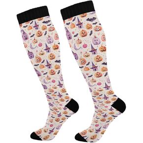 ALAZA Beautiful Cat Rose Compression Socks for Women Men Circulation Long Socks Running Athletic Cycling in Saudi Arabia