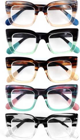 Reading Glasses for Women, 6 Pack Fashion Cat Eye Blue Light Blocking Computer Readers Anti Glare UV Eyeglasses in Kuwait