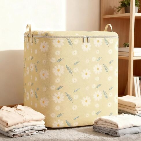 Storage Bag Clothes Organizer Handles Closet Quilt Blanket Packing Travel Moving Organizer Foldable Clothing Tote in Saudi Arabia