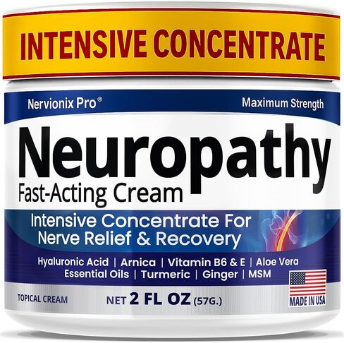 Neuropathy Nerve Relief Cream – Extra Large 8 oz – Maximum Strength for Feet Hands Legs Toes Back – Natural Ingredients Arnica Aloe Vera MSM Vitamins – Fast-Acting Soothing Relief – Super Value 8 oz in Saudi Arabia
