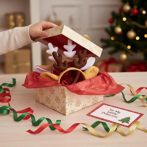 3pcs Christmas Reindeer Antlers Headband: Deer Antlers Ears Hair Hoops Xmas Fluffy Animal Hairband Festival Party Cosplay Costume for Kids Women in Saudi Arabia