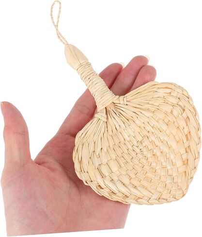 Zerodeko Palm Leaf Hand Fan Dance Fan Hawaiian Handheld Fans Hand Fans for Women Hand Held Fans Boho Fans Music Festival Fan Palm Leaf Fan Asian Fans Handheld Chinese Woven Fan Beige in Saudi Arabia