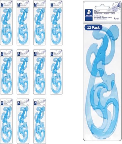 Staedtler Mars 571 Set of 3 Shapes of French Curves, 57140WP in Kuwait