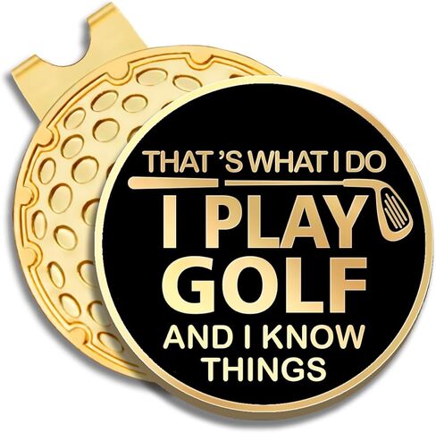 Best Husband Ever Black Gold Golf Ball Marker with Magnetic Hat Clip, Funny Golf Gifts and Accessories for Men Dad Father Him Husband, Birthday Valentine's Day Gift for Golf Fan Golfer in Kuwait