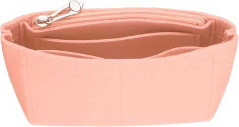 uxcell Purse Organizer Insert, Small Felt Handbag Organizer Mini Bag Storage & Finishing Inner Bag Liner with Zipper for Chic Backpack Tote Shoulder Bags, Red in Saudi Arabia