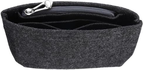 uxcell Purse Organizer Insert, Small Felt Handbag Organizer Mini Bag Storage & Finishing Inner Bag Liner with Zipper for Chic Backpack Tote Shoulder Bags, Red in Saudi Arabia