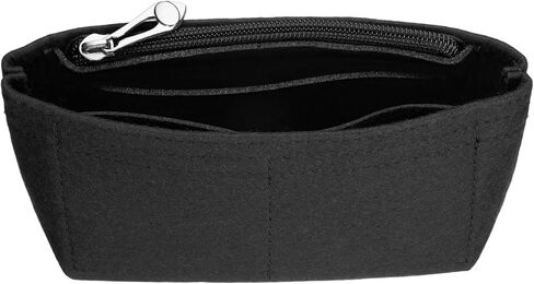 uxcell Purse Organizer Insert, Small Felt Handbag Organizer Mini Bag Storage & Finishing Inner Bag Liner with Zipper for Chic Backpack Tote Shoulder Bags, Red in Saudi Arabia