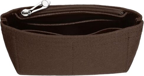 uxcell Purse Organizer Insert, Small Felt Handbag Organizer Mini Bag Storage & Finishing Inner Bag Liner with Zipper for Chic Backpack Tote Shoulder Bags, Red in Saudi Arabia