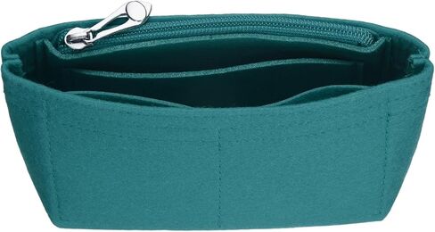 uxcell Purse Organizer Insert, Small Felt Handbag Organizer Mini Bag Storage & Finishing Inner Bag Liner with Zipper for Chic Backpack Tote Shoulder Bags, Red in Saudi Arabia