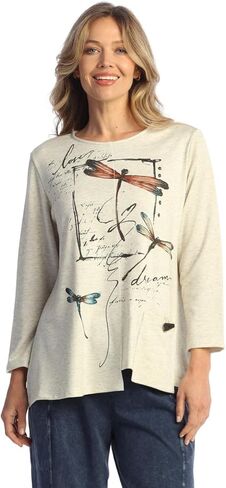 Jess & Jane Asymmetric Hem Offset Pocket Top - TE3 in Saudi Arabia