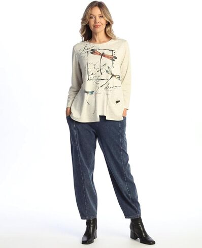 Jess & Jane Asymmetric Hem Offset Pocket Top - TE3 in Saudi Arabia
