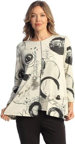 Jess & Jane Asymmetric Hem Offset Pocket Top - TE3 in Saudi Arabia
