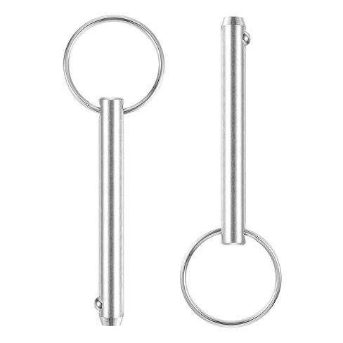 uxcell 4Pcs 6mmx38mm Quick Release Pins, 316 Stainless Steel Marine Hardware for Marine Mountain Seat, Ship Outfitting, Shipbuilding, Silver in Saudi Arabia