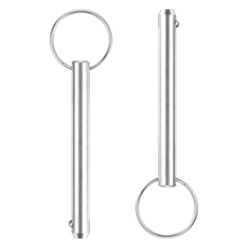 uxcell 4Pcs 6mmx38mm Quick Release Pins, 316 Stainless Steel Marine Hardware for Marine Mountain Seat, Ship Outfitting, Shipbuilding, Silver in Saudi Arabia