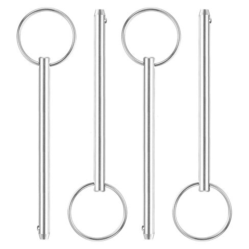 uxcell 4Pcs 6mmx38mm Quick Release Pins, 316 Stainless Steel Marine Hardware for Marine Mountain Seat, Ship Outfitting, Shipbuilding, Silver in Saudi Arabia