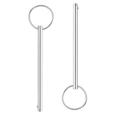 uxcell 4Pcs 6mmx38mm Quick Release Pins, 316 Stainless Steel Marine Hardware for Marine Mountain Seat, Ship Outfitting, Shipbuilding, Silver in Saudi Arabia