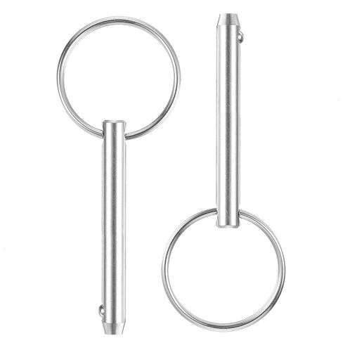 uxcell 4Pcs 6mmx38mm Quick Release Pins, 316 Stainless Steel Marine Hardware for Marine Mountain Seat, Ship Outfitting, Shipbuilding, Silver in Saudi Arabia