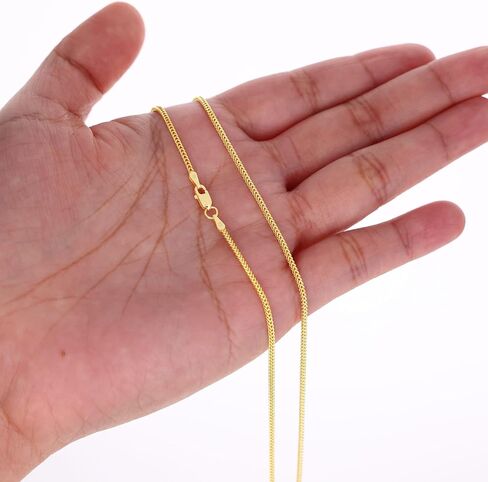 Nuragold 10k Real Yellow Gold Franco Square 1.5mm Box Chain Wheat Chain Bracelet or Anklet (7"-9") Dainty Italian Jewelry for Men & Women in Saudi Arabia