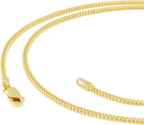 Nuragold 10k Real Yellow Gold Franco Square 1.5mm Box Chain Wheat Chain Bracelet or Anklet (7"-9") Dainty Italian Jewelry for Men & Women in Saudi Arabia