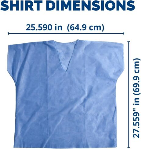 20 Pcs Disposable Scrub Set – 10 Pants + 10 Shirts | Medical Uniform | For Hospital, Clinic & Lab | Unisex One-Size, Adult in Saudi Arabia