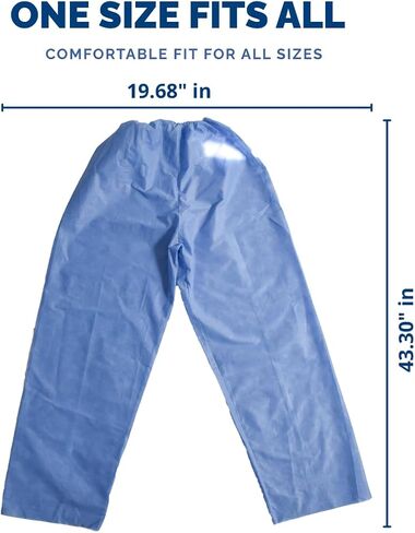 20 Pcs Disposable Scrub Set – 10 Pants + 10 Shirts | Medical Uniform | For Hospital, Clinic & Lab | Unisex One-Size, Adult in Saudi Arabia
