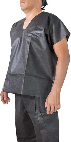 20 Pcs Disposable Scrub Set – 10 Pants + 10 Shirts | Medical Uniform | For Hospital, Clinic & Lab | Unisex One-Size, Adult in Saudi Arabia