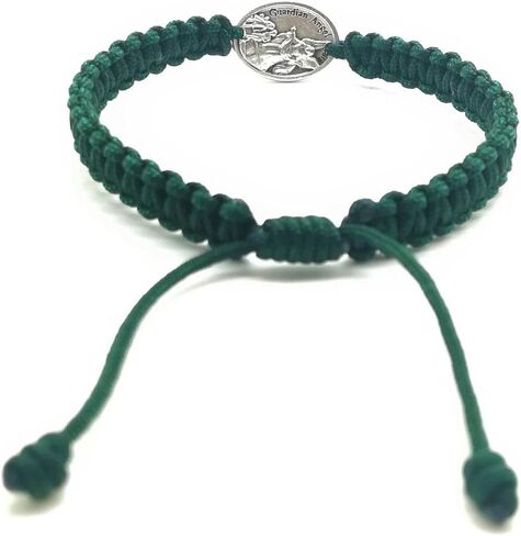 St Michael Archangel Bracelet/Guardian Angel Medal/Adjustable Green Christian Bracelet in Saudi Arabia