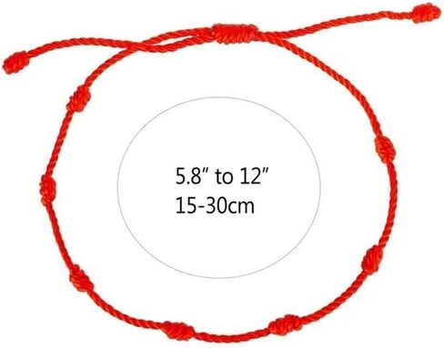 4PCS Adjustable Lucky Knot Friendship Bracelets Set, Red String Bracelets for Couples, Family, and Friends, Unisex Red String Knot, Red, 4PCS in Saudi Arabia