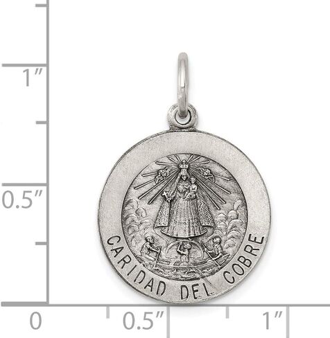 Men's 925 Sterling Silver Caridad del Cobre Medal Pendant Fine Jewelry for Men Gifts for Him in Saudi Arabia