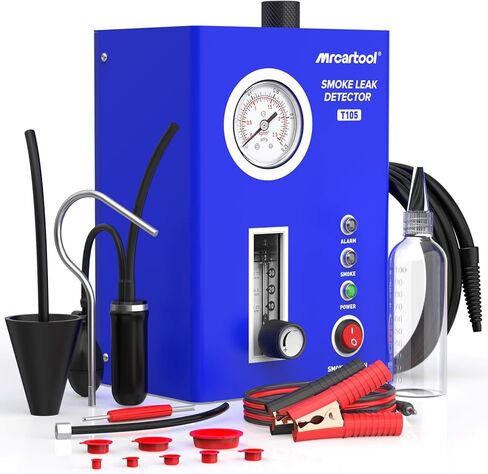 جهاز دخان EVAP للسيارات من MR CARTOOL T130، جهاز كشف تسرب نظام أنابيب وقود السيارة ثنائي الوضع 12 فولت مع مستوى الزيت ومقياس تدفق قابل للتعديل لجميع المركبات in Kuwait