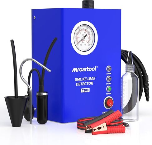 MR CARTOOL T130 Automotive EVAP Smoke Machine, Dual Mode 12V Car Fuel Pipe System Leak Tester Detector with Oil Level and Adjustable Flowmeter for All Vehicles in Kuwait